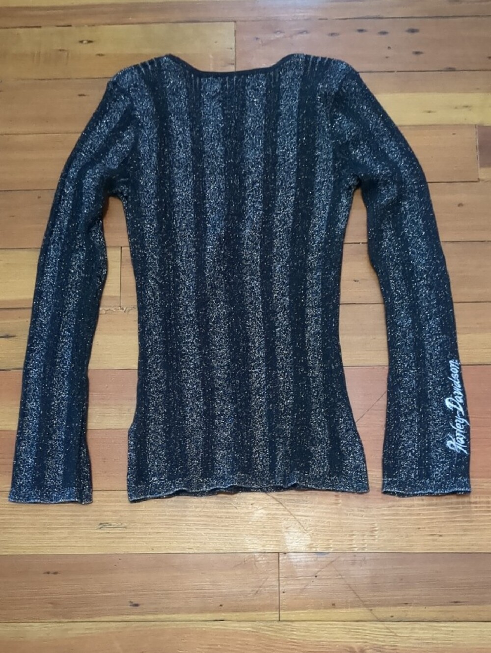 VINTAGE HARLEY-DAVIDSON - SIZE S - METALLIC Ribbed Top - Picture 3 of 12
